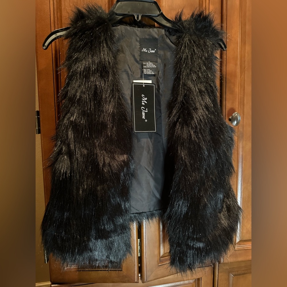 Black Fur Vest